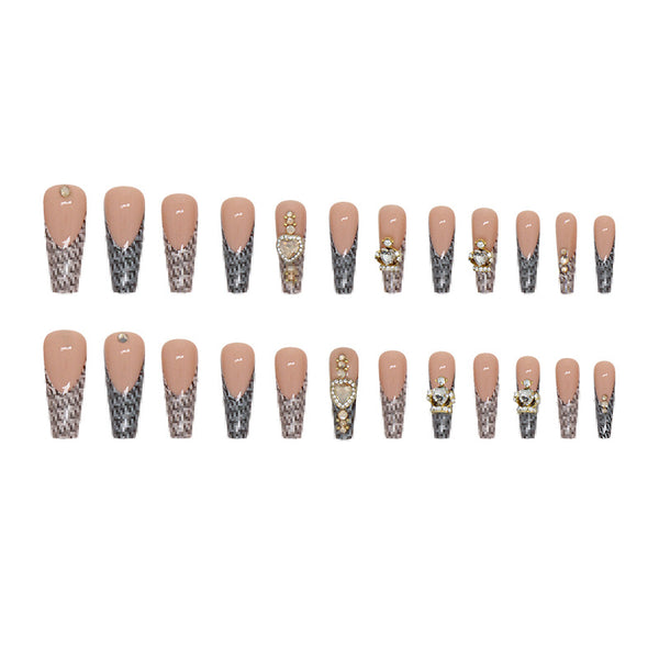 12 Sizes-24 Pcs Press On Nails Z821