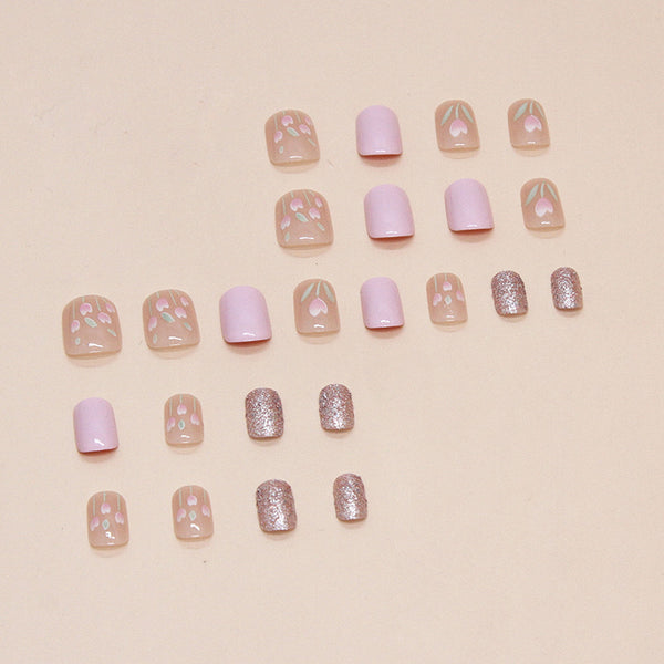 12 Sizes-24 Pcs Press On Nails W1556