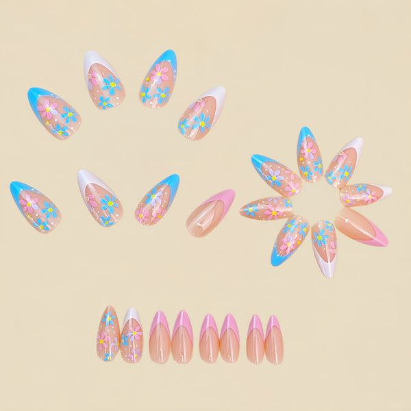 12 Sizes-24 Pcs Press On Nails Y1954