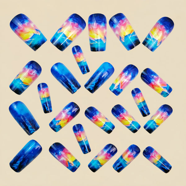 12 Sizes-24 Pcs Press On Nails Y1500