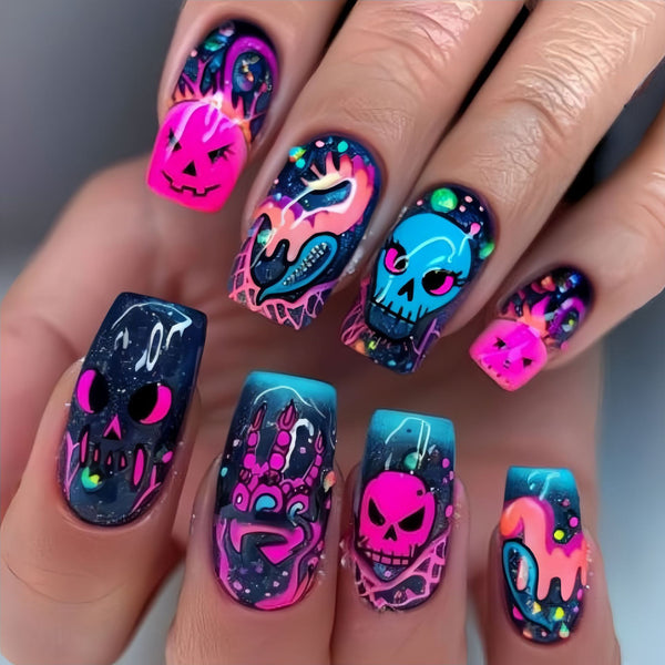 12 Sizes-24 Pcs Press On Nails Y1088