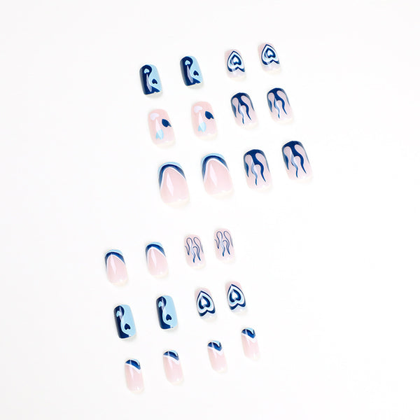 12 Sizes-24 Pcs Press On Nails JP1590