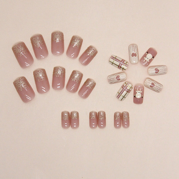 12 Sizes-24 Pcs Press On Nails W1333