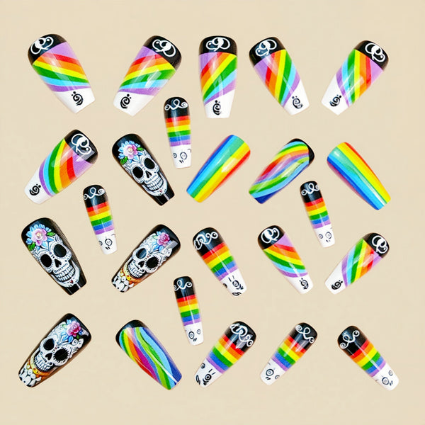 12 Sizes-24 Pcs Press On Nails Y954