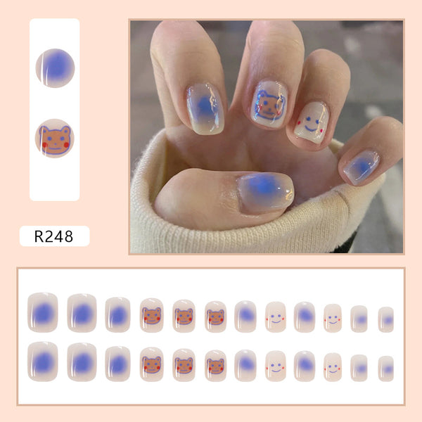 12 Sizes-24 Pcs Press On Nails R248