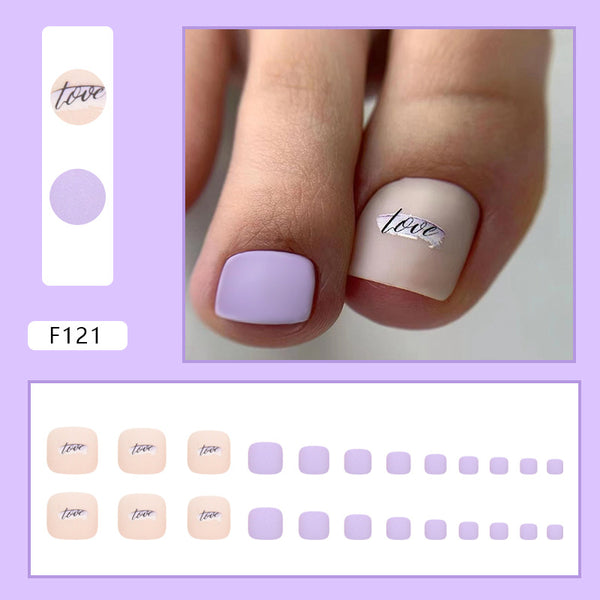 12 Sizes-24 Pcs Press On Nails F121