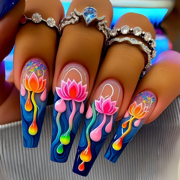 12 Sizes-24 Pcs Press On Nails Y659