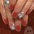 12 Sizes-24 Pcs Press On Nails C1124