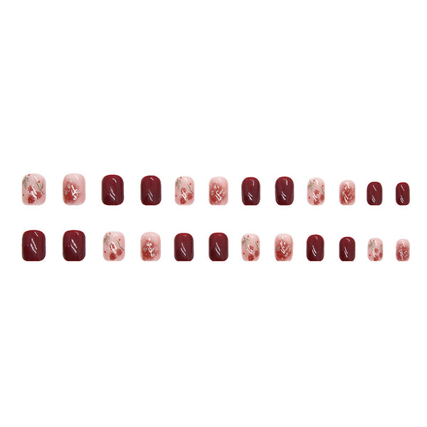 12 Sizes-24 Pcs Press On Nails R654