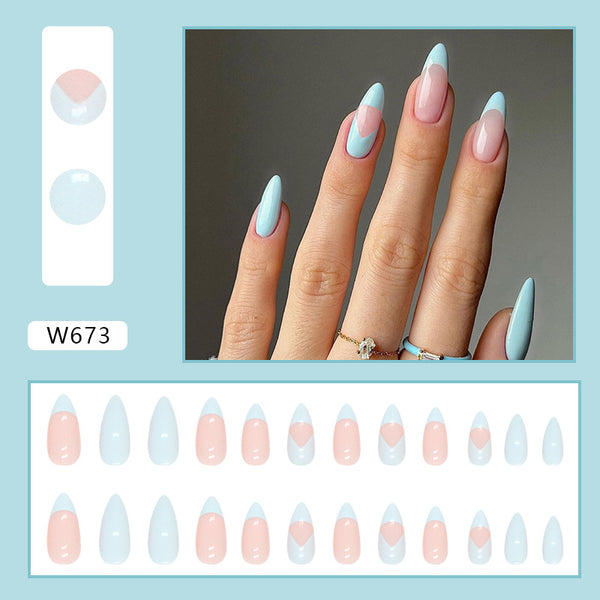 12 Sizes-24 Pcs Press On Nails W673