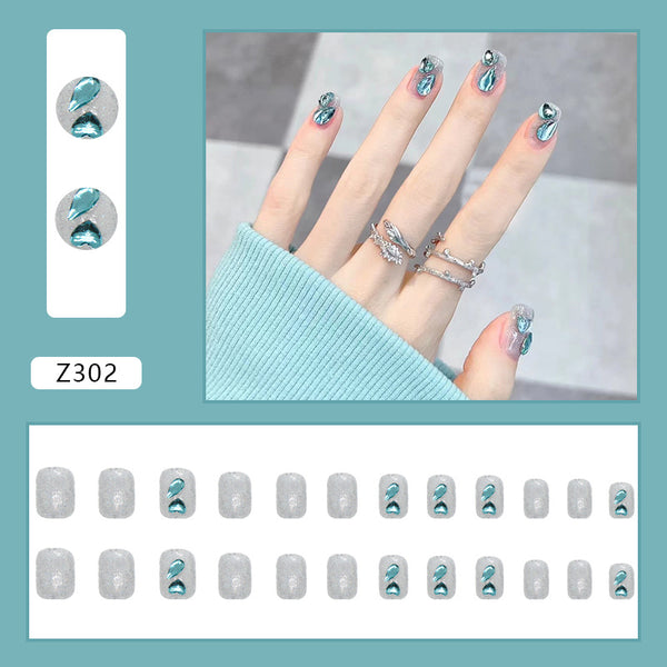 12 Sizes-24 Pcs Press On Nails Z283