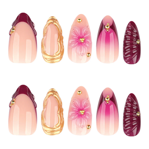 12 Sizes-24 Pcs Press On Nails JP4181