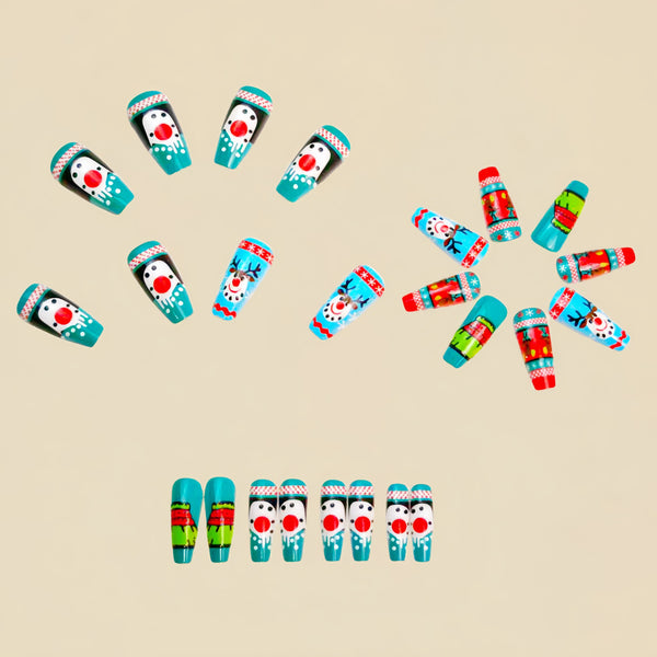 12 Sizes-24 Pcs Press On Nails Y1241