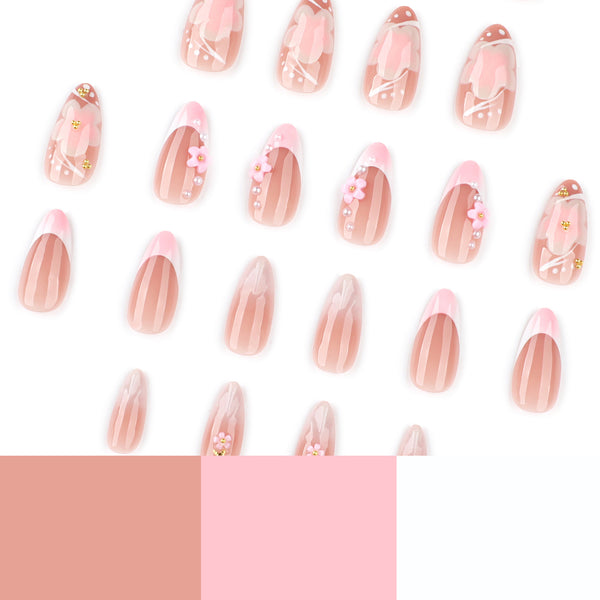 12 Sizes-24 Pcs Press On Nails JP3860