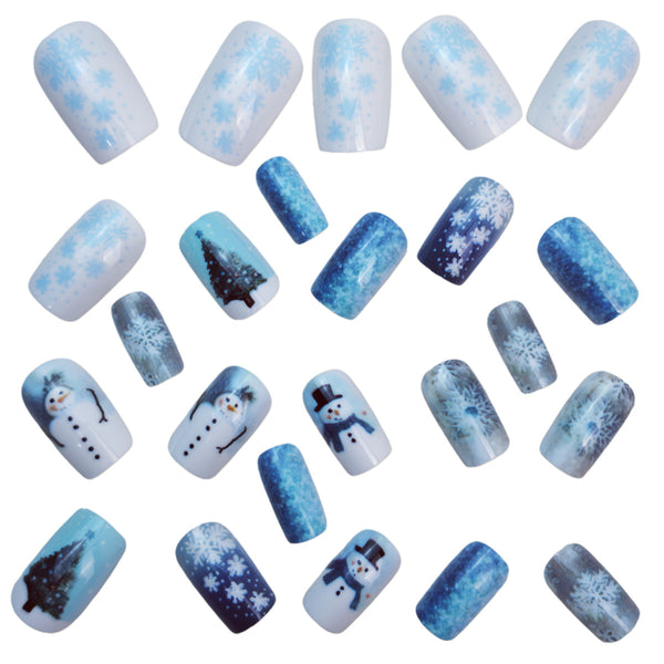 12 Sizes-24 Pcs Press On Nails Y1248