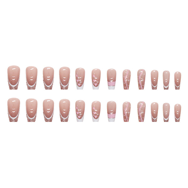12 Sizes-24 Pcs Press On Nails W363