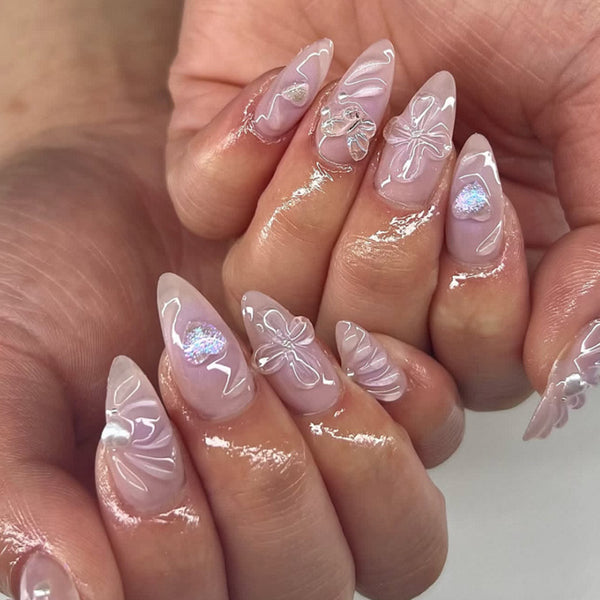 12 Sizes-24 Pcs Press On Nails JP4219