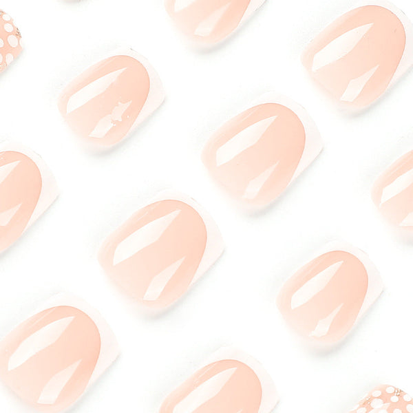 French Glossy Short Square Press on Nails