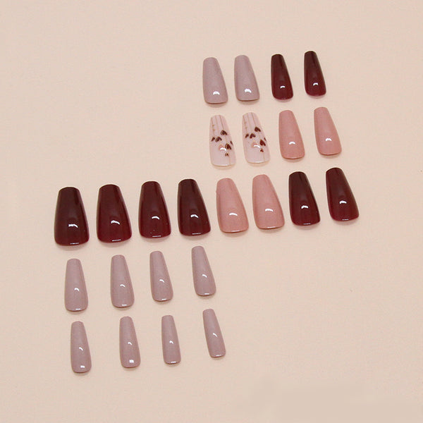 12 Sizes-24 Pcs Press On Nails W1702