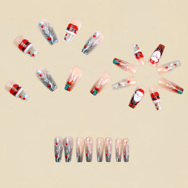 12 Sizes-24 Pcs Press On Nails Y1317