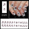12 Sizes-24 Pcs Press On Nails C1271