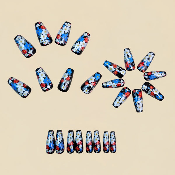 12 Sizes-24 Pcs Press On Nails Y1638
