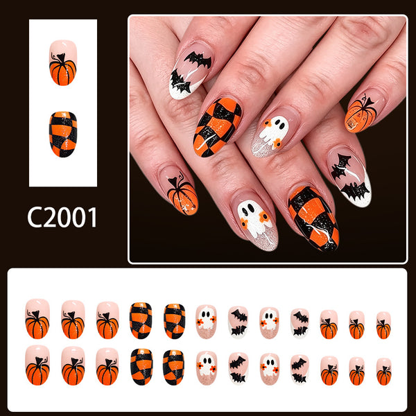 12 Sizes-24 Pcs Press On Nails C2001