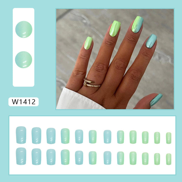 12 Sizes-24 Pcs Press On Nails W1412