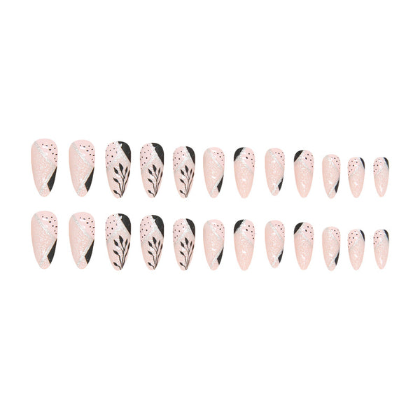 12 Sizes-24 Pcs Press On Nails W953