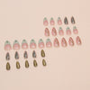 12 Sizes-24 Pcs Press On Nails W1719