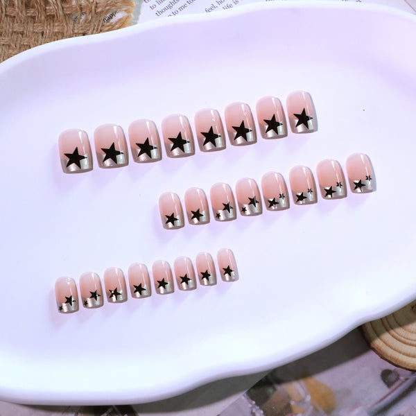 12 Sizes-24 Pcs Press On Nails JL0689