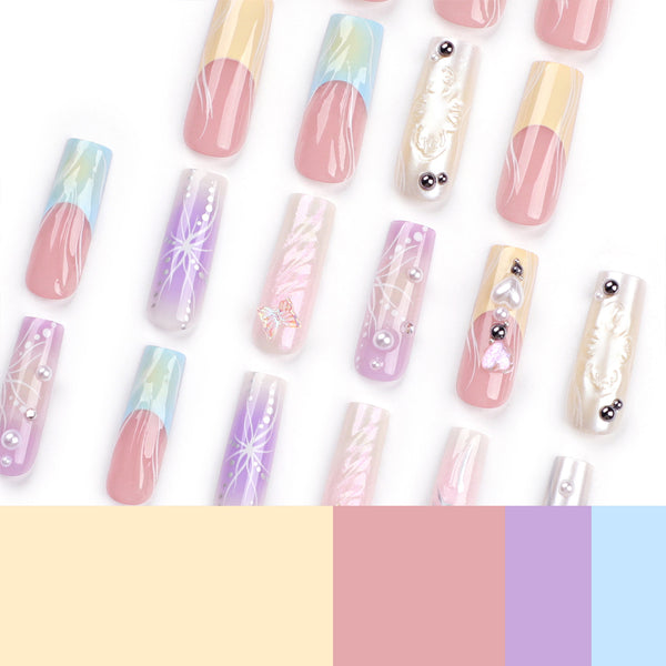 12 Sizes-24 Pcs Press On Nails JP3126