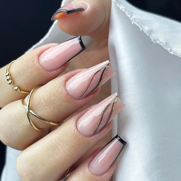 12 Sizes-24 Pcs Press On Nails JP3113