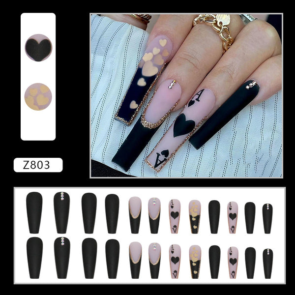 12 Sizes-24 Pcs Press On Nails Z803