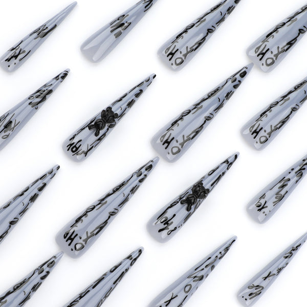 12 Sizes-24 Pcs Press On Nails JP3490