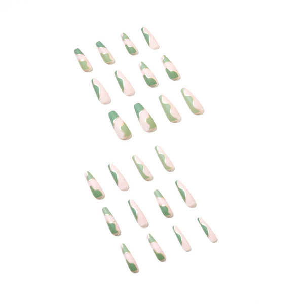 French Long Matte Pink Press on Nails