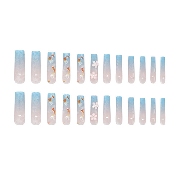 12 Sizes-24 Pcs Press On Nails Z1057