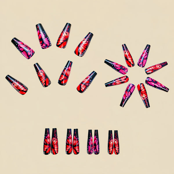 12 Sizes-24 Pcs Press On Nails Y753
