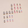 12 Sizes-24 Pcs Press On Nails W1589
