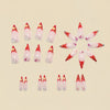12 Sizes-24 Pcs Press On Nails Y1813