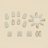 12 Sizes-24 Pcs Press On Nails Y1600
