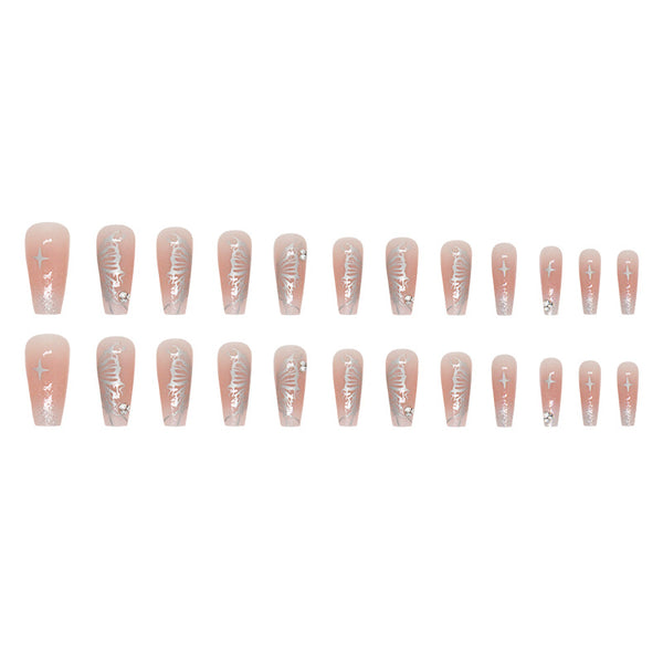 12 Sizes-24 Pcs Press On Nails Z812