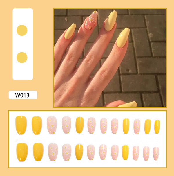 12 Sizes-24 Pcs Press On Nails W001