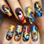 12 Sizes-24 Pcs Press On Nails Y734