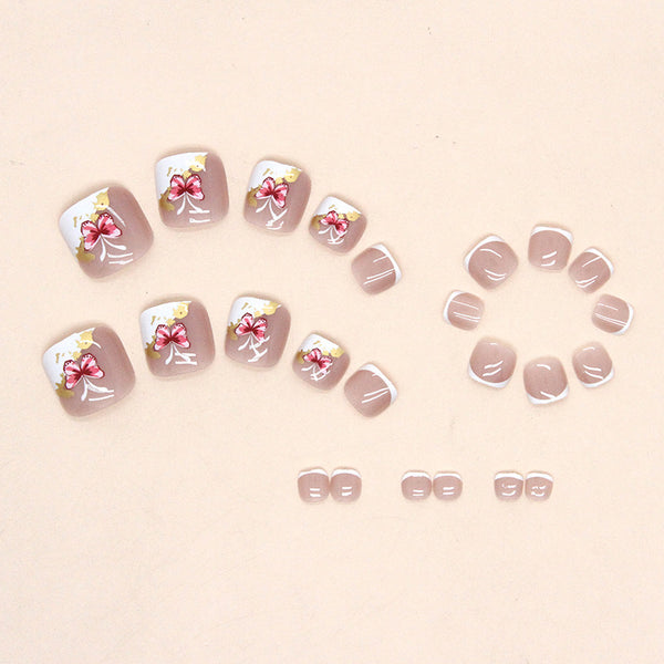 12 Sizes-24 Pcs Press On Nails F097