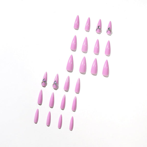 12 Sizes-24 Pcs Press On Nails JP1276