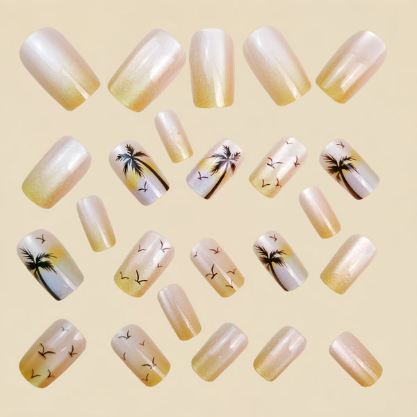 12 Sizes-24 Pcs Press On Nails Y1388