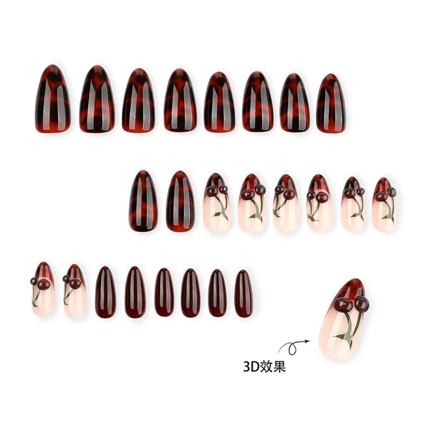 12 Sizes-24 Pcs Press On Nails JP4497
