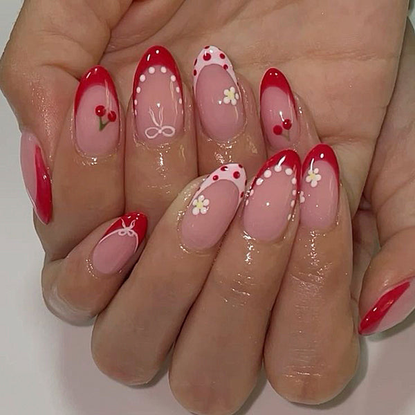 12 Sizes-24 Pcs Press On Nails JP3839
