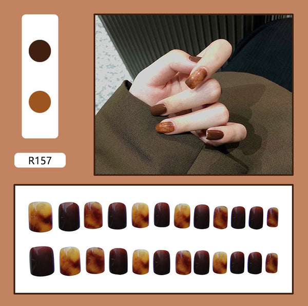 12 Sizes-24 Pcs Press On Nails R121